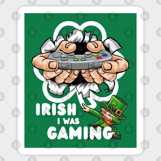 Irish I Was Gaming Sticker by Etopix